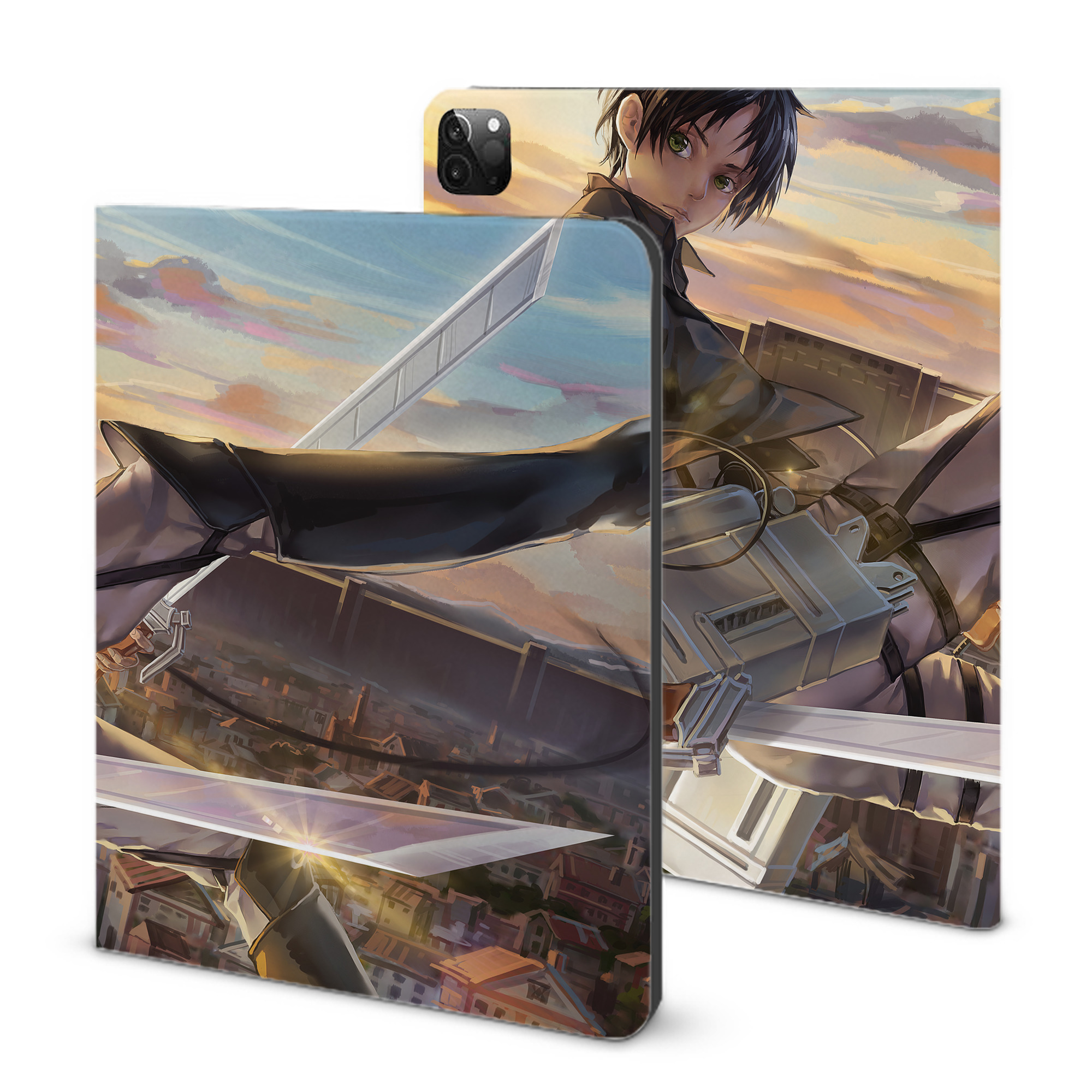 （画像用） 進撃の巨人 Attack on Titan IPadケース ペンホルダー付き ブックスタイルデザイン
